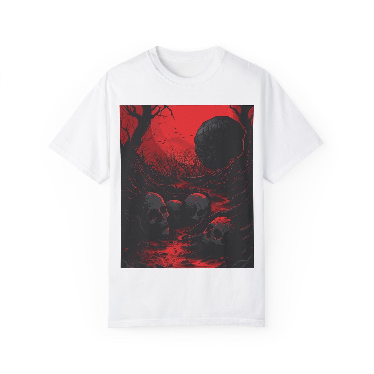 "Crimson Shadows" Skull Tee