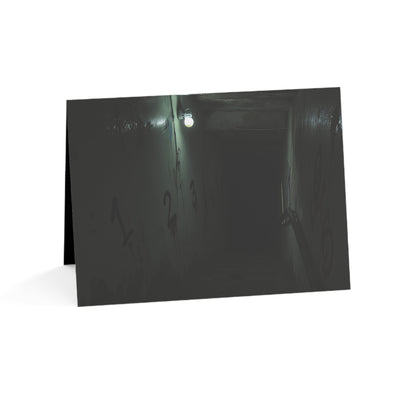 Step Into Darkness – Haunted Stairwell Greeting Card