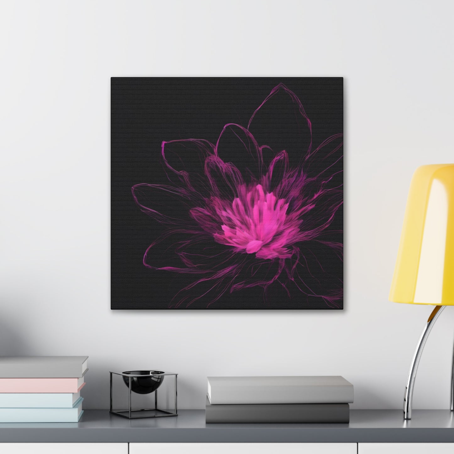 Lotus Static – Square Canvas Bloom