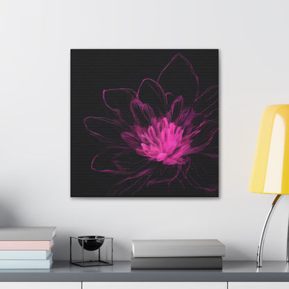 Lotus Static – Square Canvas Bloom
