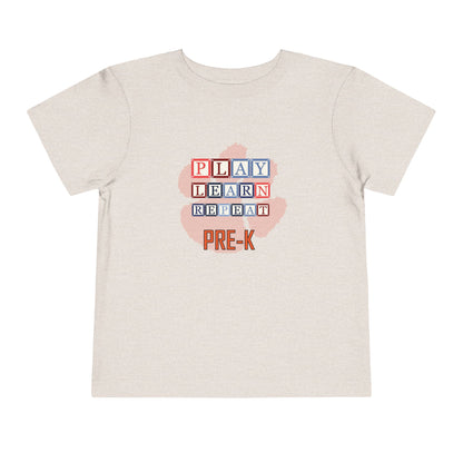 Toddler Tee - Alphabet Blocks Tiger Paw Pre-K Pride Shirt for Mini Graduates