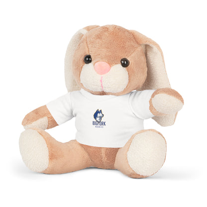 Bigfork Huskies Plush Buddies — Mini Tee w/ Logo (Sheep • Bear • Bunny • Elephant)