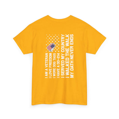 Title: Veteran Oath Tee - A Statement of Honor and Service