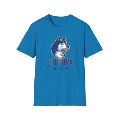 Bigfork Huskies Soft-Style Tee — Custom Back (“MOM #1” or Your Text)
