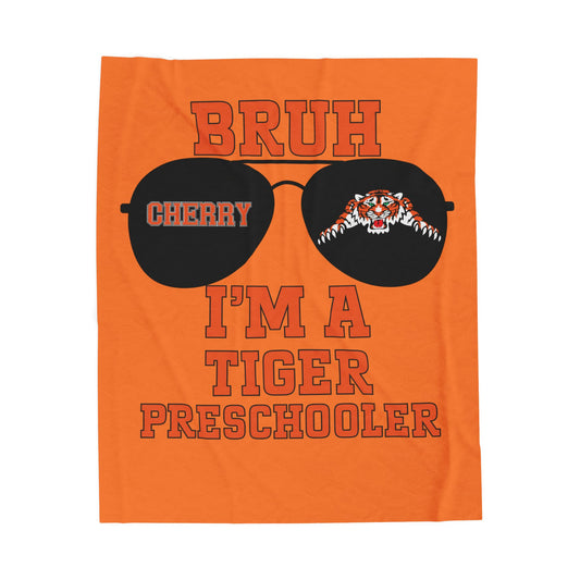 BRUH I’m a Tiger Preschooler – Velveteen Plush Blanket