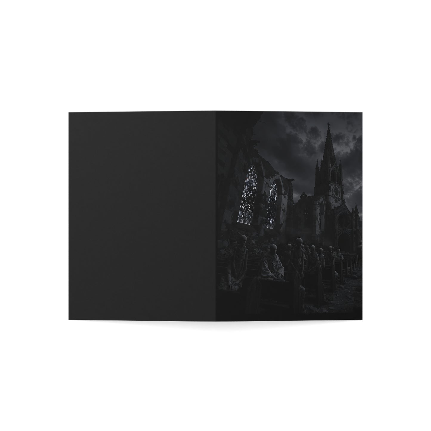Congregation of the Forgotten – Gothic Horror Greeting Card