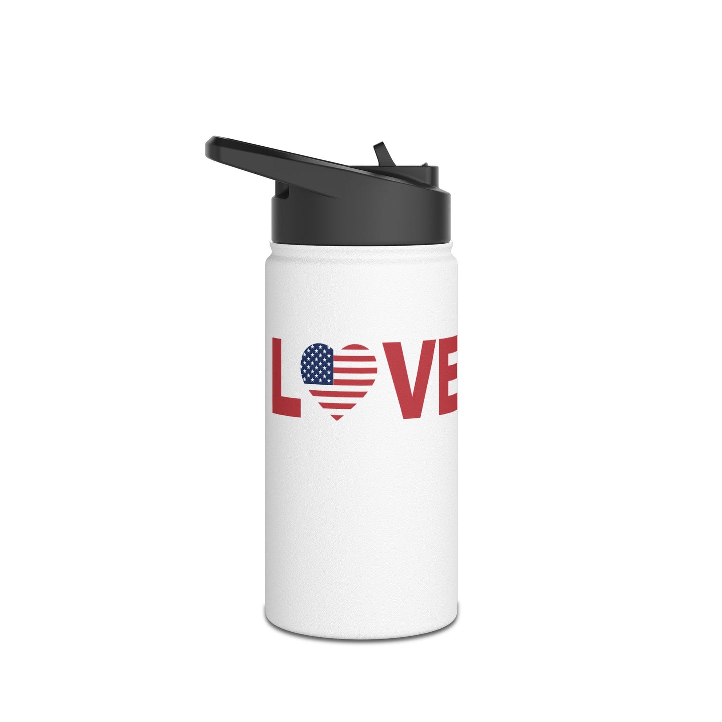 LOVE United USA Stainless Steel Water Bottle | 12oz, 18oz, 32oz