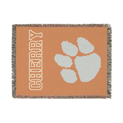 Cherry Tigers Woven Throw Blanket
