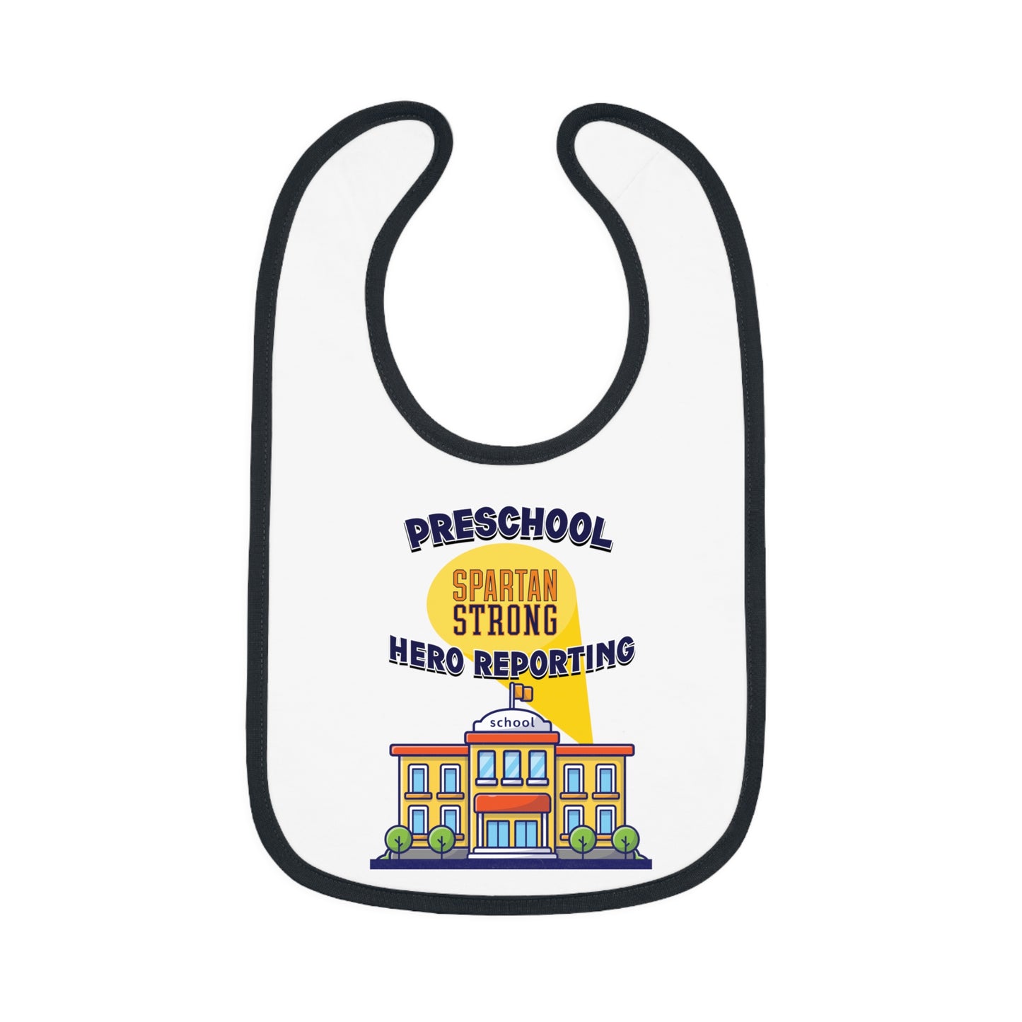 Preschool: Spartan Strong, Hero Reporting – NK Spartans Baby Bib