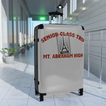 Mt. Abraham High Senior Class Trip Suitcase – Paris or Bust (Travel at Your Own Risk)