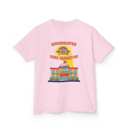 Kindergarten: Hero Reporting for Duty – Cherry Tigers Kids Tee