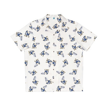 Bigfork Huskies Aloha Howl Hawaiian Shirt — Boxy Fit, Pocket, Summer Spirit