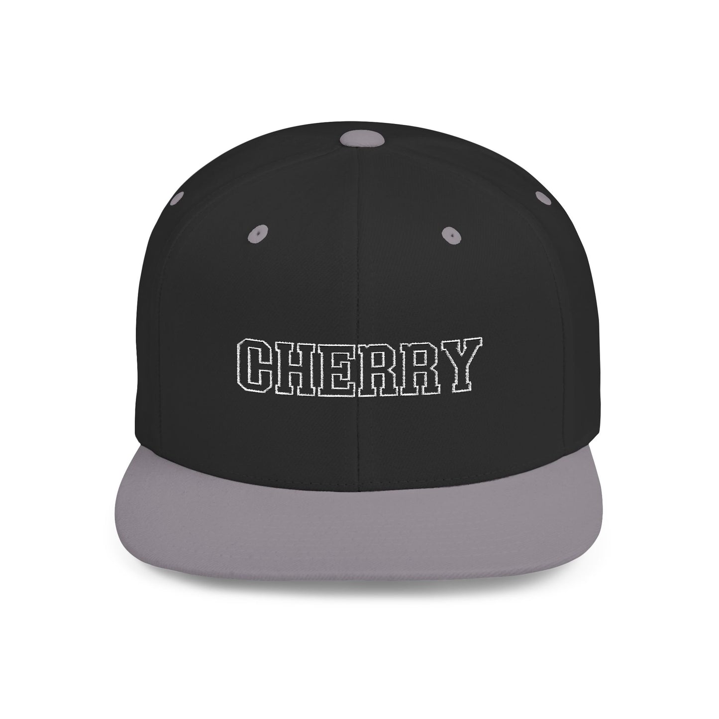 Cherry Flat Bill Snapback – Blend In? Never. 🍒🎯