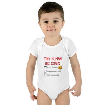 Tiny Human, Big Goals – Infant Bodysuit