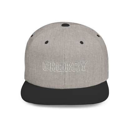 Cherry Flat Bill Snapback – Blend In? Never. 🍒🎯