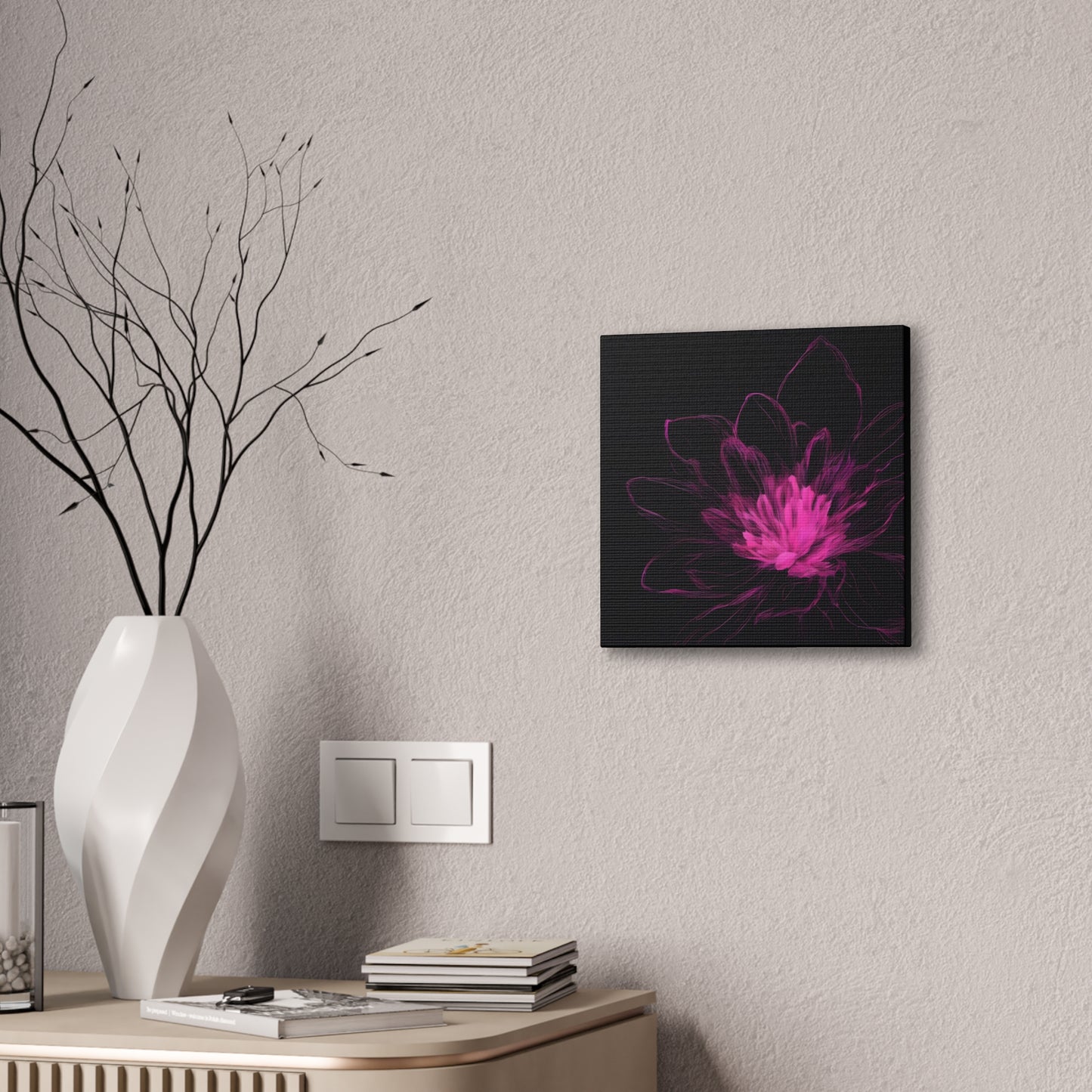 Lotus Static – Square Canvas Bloom