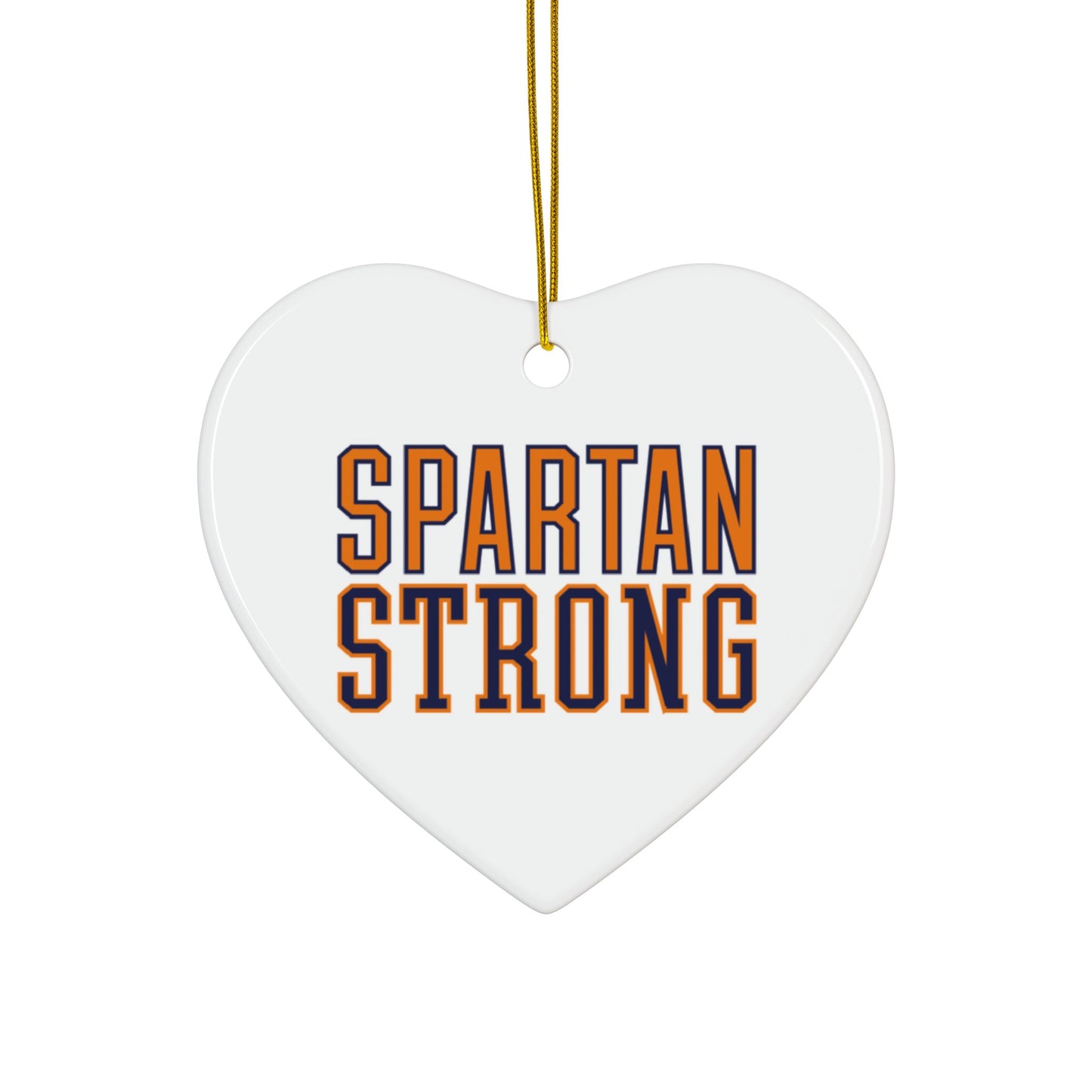 Spartan Strong Ceramic Ornaments – Double-Sided Print, Available in 1, 3, 5, or 10 Pack