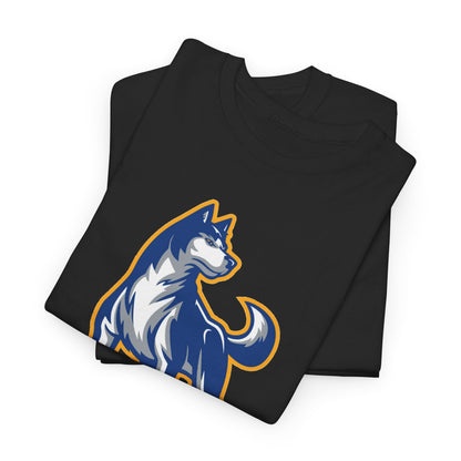 Bigfork Huskies Heavy Cotton Tee — Custom Back (“DAD #1” or Your Text)
