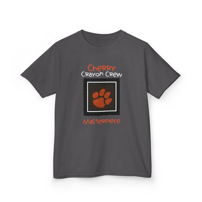 Cherry Crayon Crew Masterpiece Kids Tee – Tiger Paw Power!