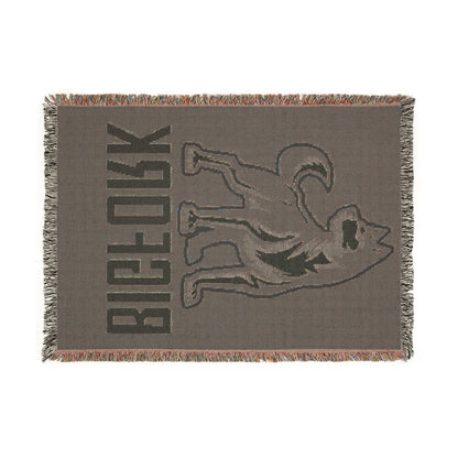 Bigfork Huskies Woven Throw Blanket — 100% Cotton, Fringed, 3 Sizes