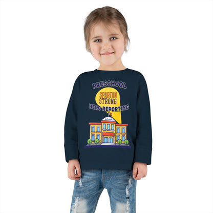 Preschool: Spartan Strong, Hero Reporting – NK Spartans Toddler Long Sleeve Tee