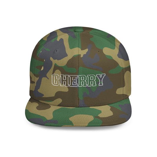 Cherry Flat Bill Snapback – Blend In? Never. 🍒🎯