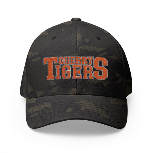 Cherry Tigers Flex-Fit Structured Cap – Stealth Mode: Activated 🧢🐅