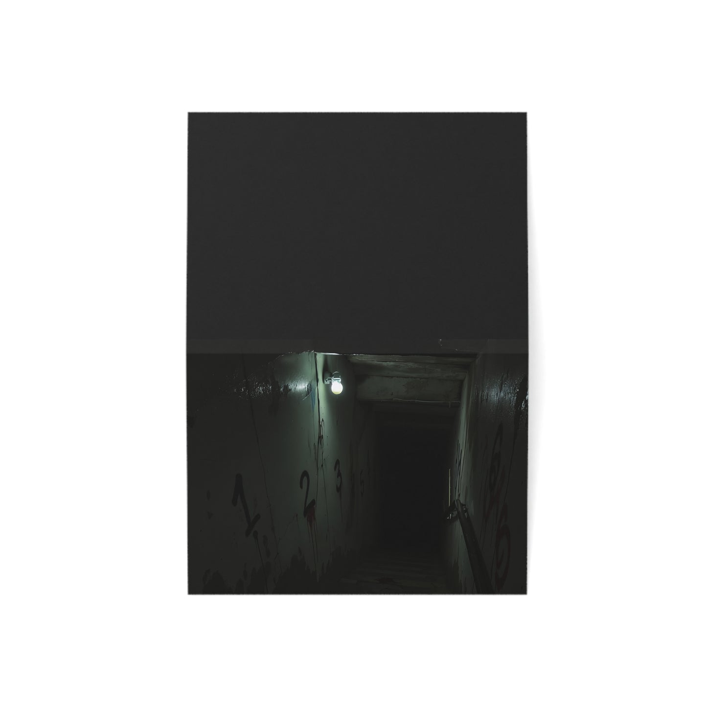 Step Into Darkness – Haunted Stairwell Greeting Card