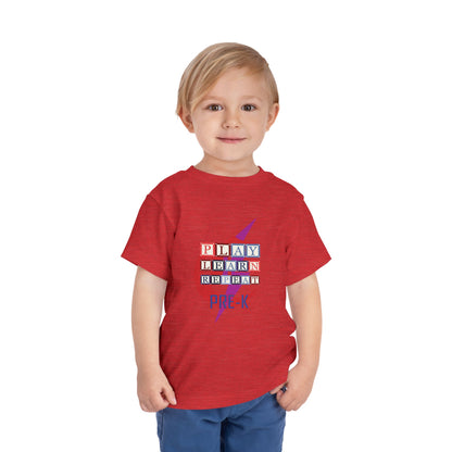 Chisholm Bluestreaks – Play. Learn. Repeat. Pre-K Toddler Tee