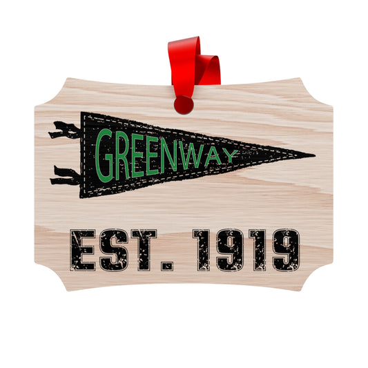 Greenway Raiders Berlin-Shaped Christmas Ornament – Retro Pennant Design