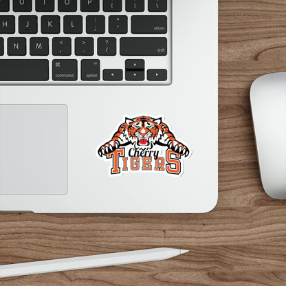 Cherry School Tigers Transparent Sticker – Classic Logo Design