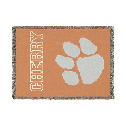 Cherry Tigers Woven Throw Blanket