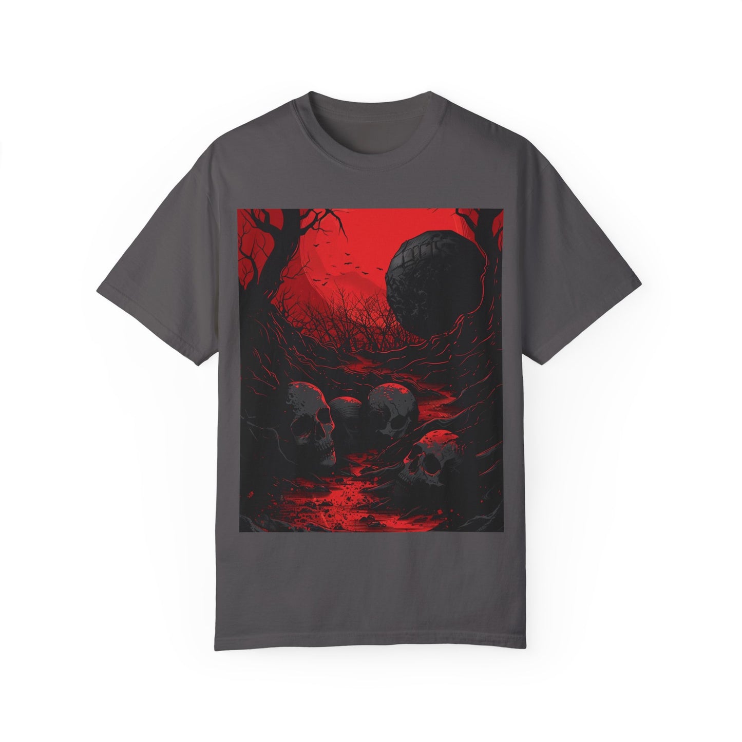 "Crimson Shadows" Skull Tee