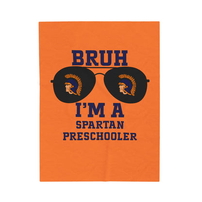 BRUH I’m a Spartan Preschooler – Velveteen Nap Blanket