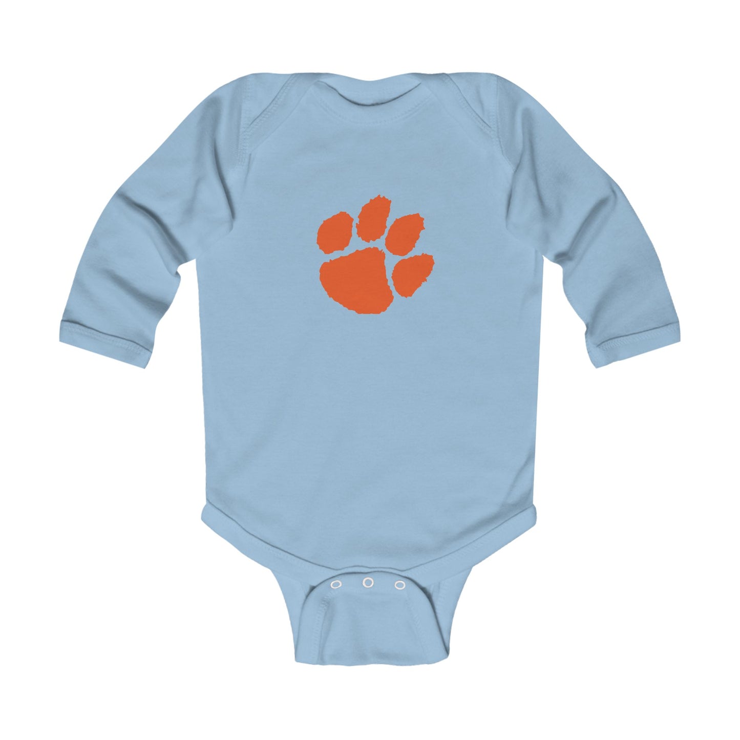 Cherry Tigers Paw Print Infant Long Sleeve Bodysuit