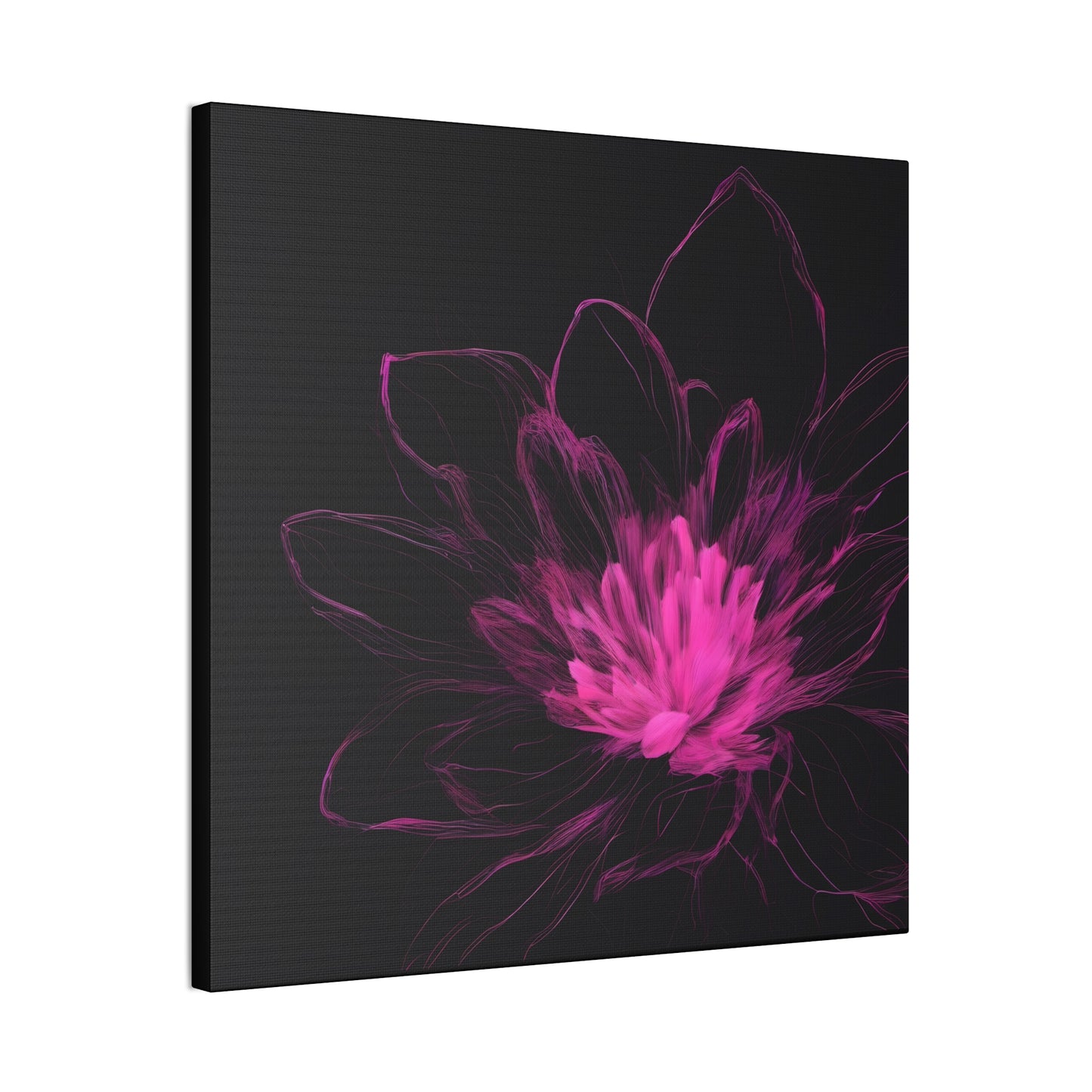 Lotus Static – Square Canvas Bloom