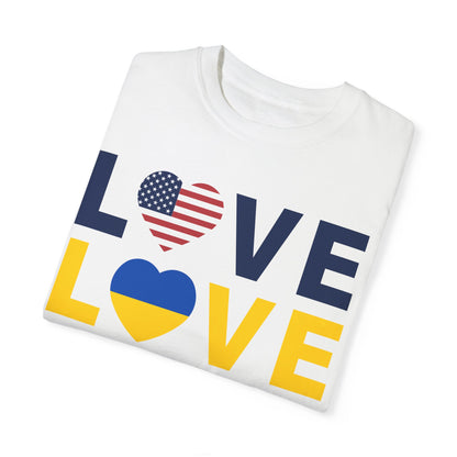 LOVE United – Ukraine Comfort Colors T-Shirt 🇺🇦❤️