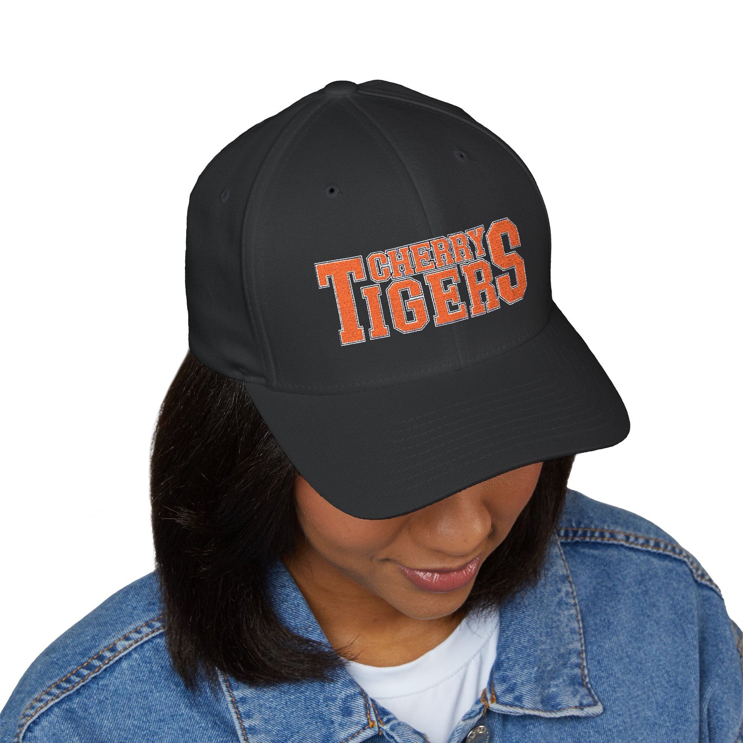 Cherry Tigers Flex-Fit Structured Cap – Stealth Mode: Activated 🧢🐅