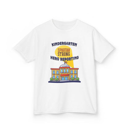 Kindergarten: Spartan Strong, Hero Reporting – NK Spartans Kids Tee