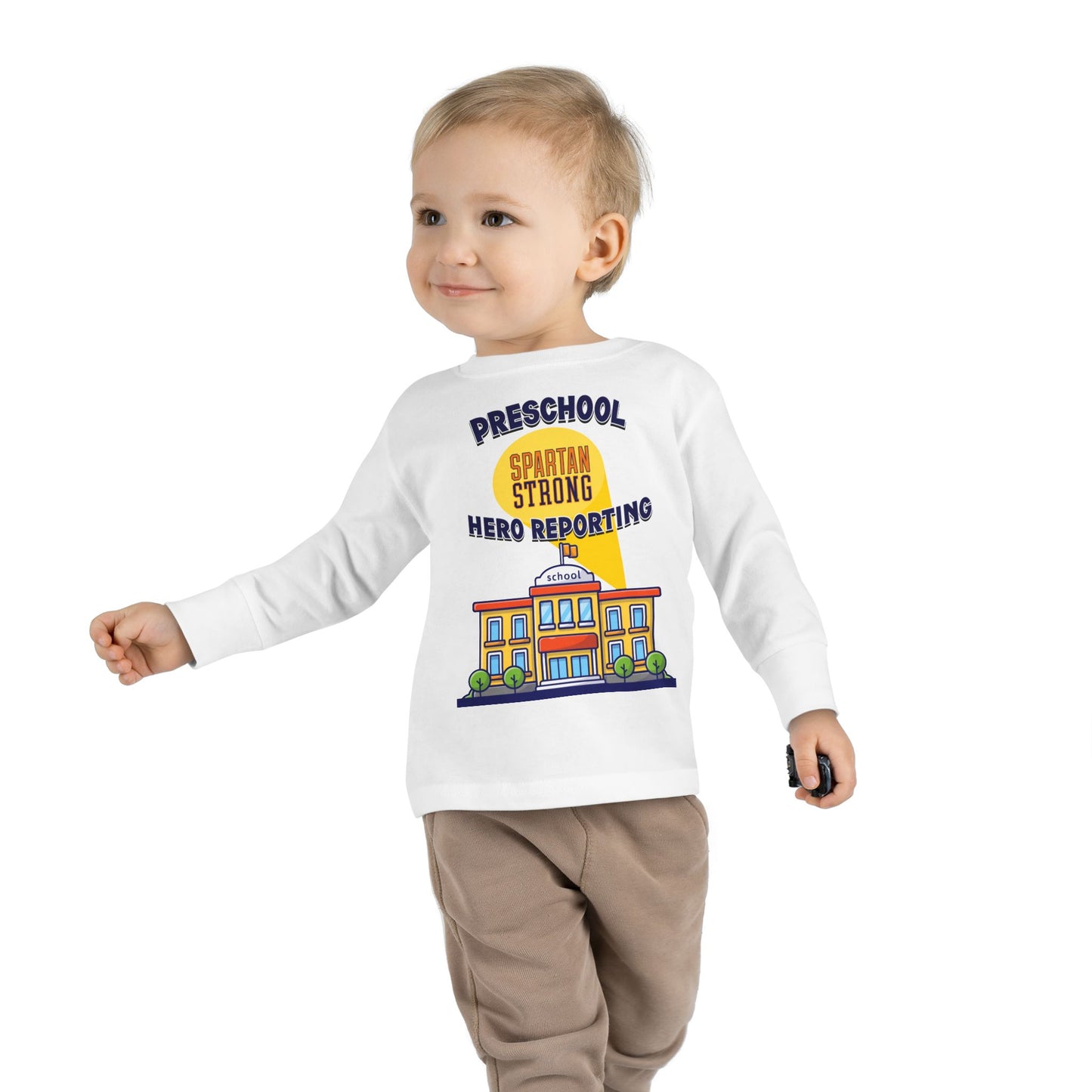 Preschool: Spartan Strong, Hero Reporting – NK Spartans Toddler Long Sleeve Tee