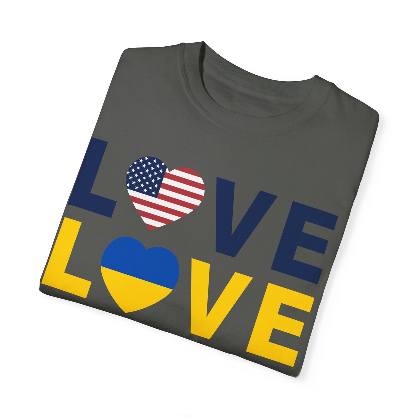 LOVE United – Ukraine Comfort Colors T-Shirt 🇺🇦❤️