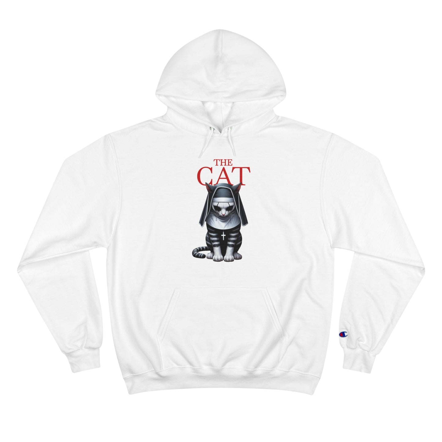 Nun Cat Hoodie – Creepy and Cute Horror Movie-Inspired Cat Sweatshirt