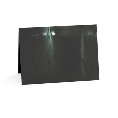 Step Into Darkness – Haunted Stairwell Greeting Card