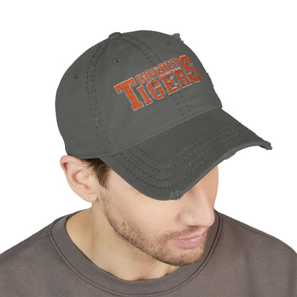 Cherry Tigers Distressed Dad Hat – Battle-Tested Style, Built for Legends 🧢🐅