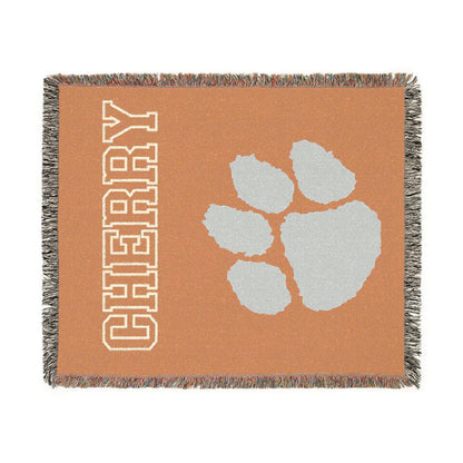 Cherry Tigers Woven Throw Blanket