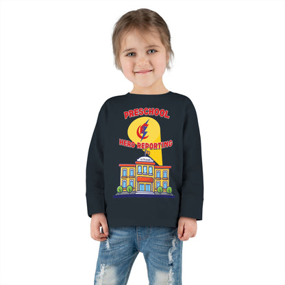 Preschool: Hero Reporting for Duty – Chisholm Bluestreaks Toddler Long Sleeve Tee