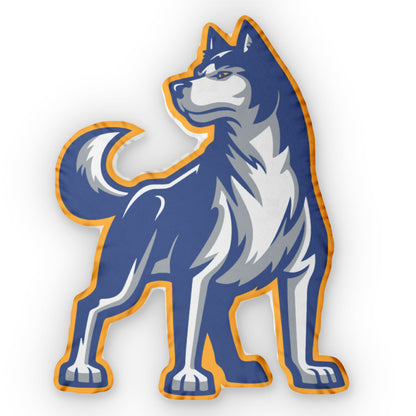 Bigfork Huskies Howl-Power Logo Pillow – Custom Shaped, Double-Sided Plush