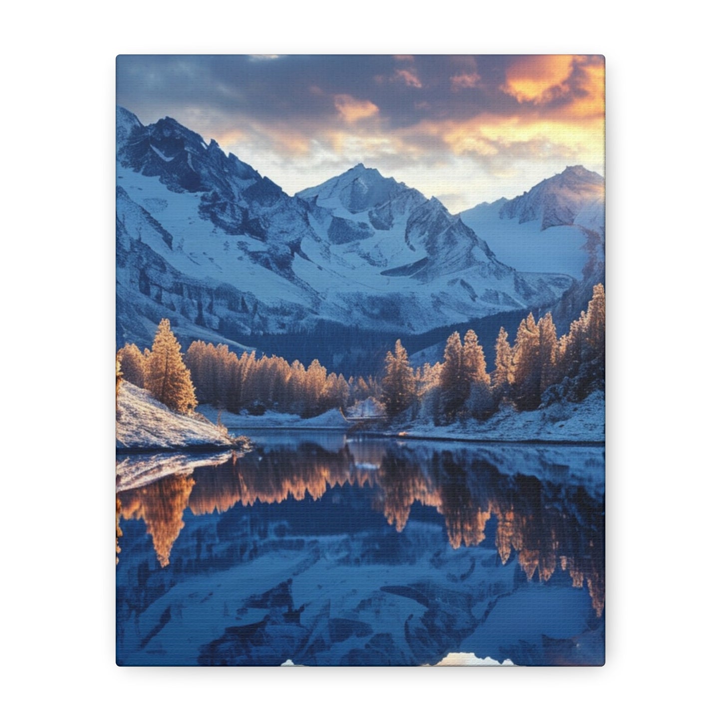 Mountain Sunrise River Canvas