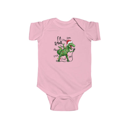 Fa Rawr Rawr Dinosaur Christmas Baby Bodysuit – Holiday Dino Fun