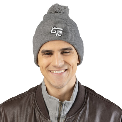 Pom-Pom Beanie (Hockey Spirit Embroidered Cap)